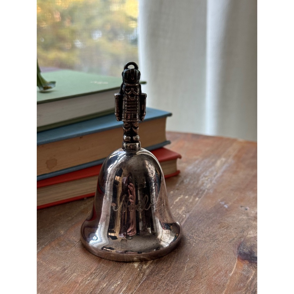 Reed & Barton Silverplate Nutcracker Noel Bell Christmas Ornament 329/1 Boxed